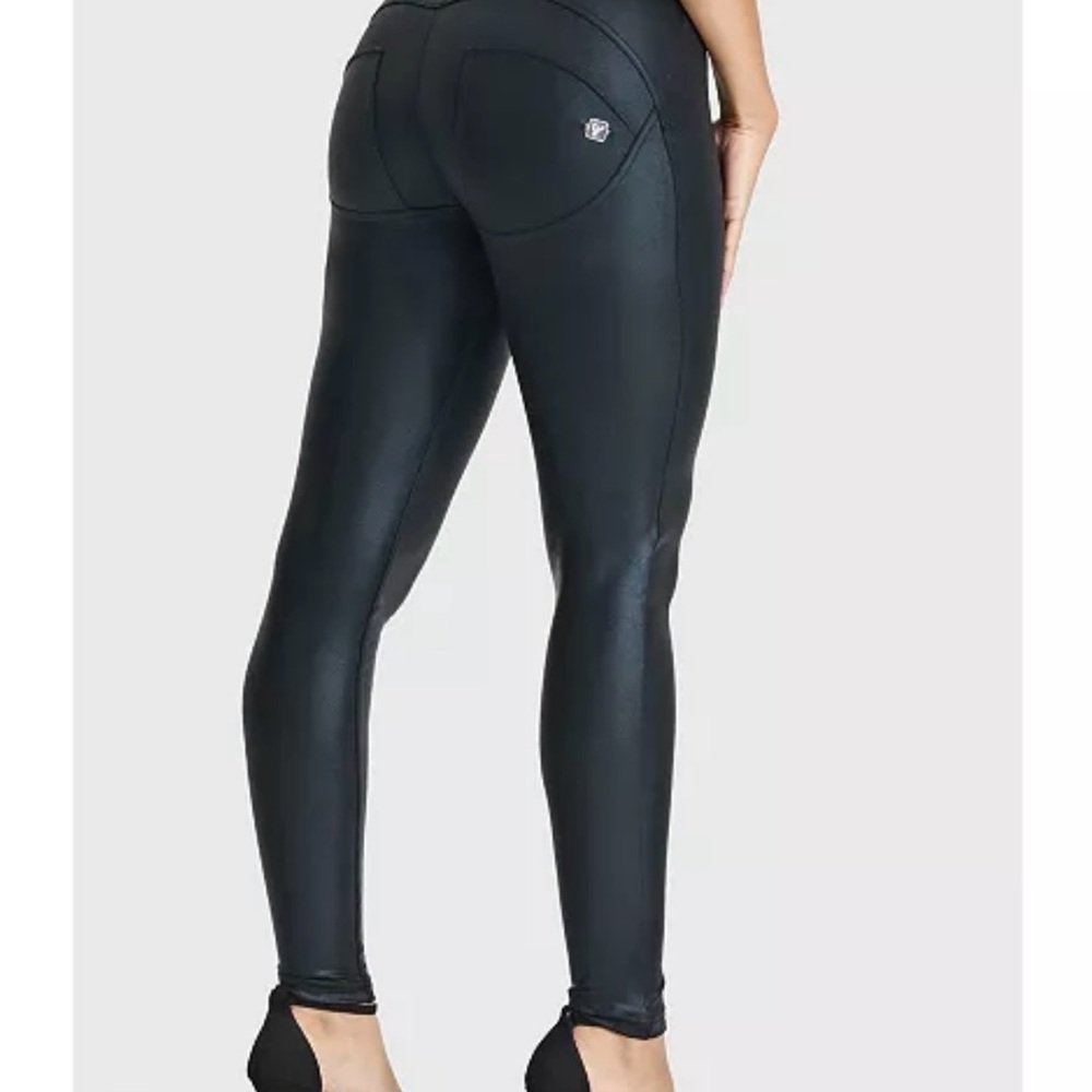 Freddy Wr Up Black faux leather pants zip up